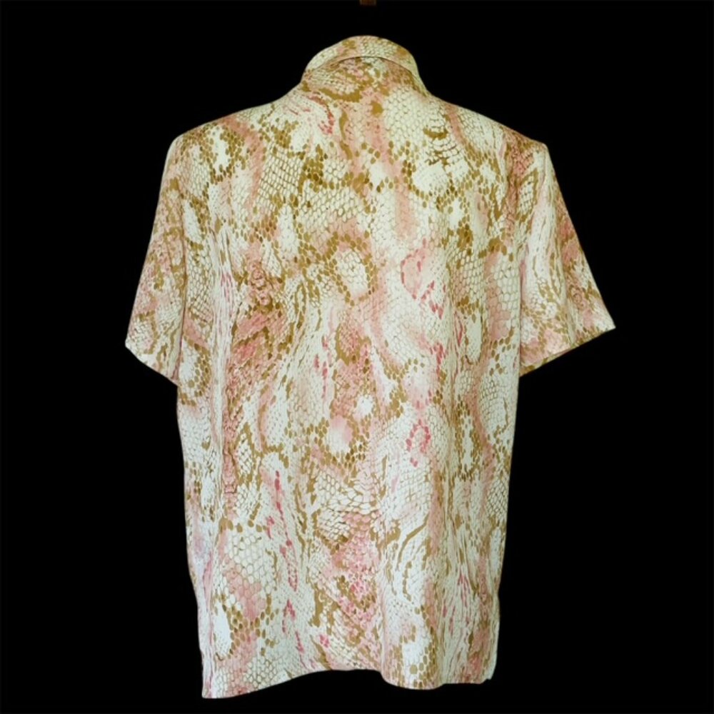 Alfred Dunner Snakeskin Pattern Button Up Top Sz … - image 4
